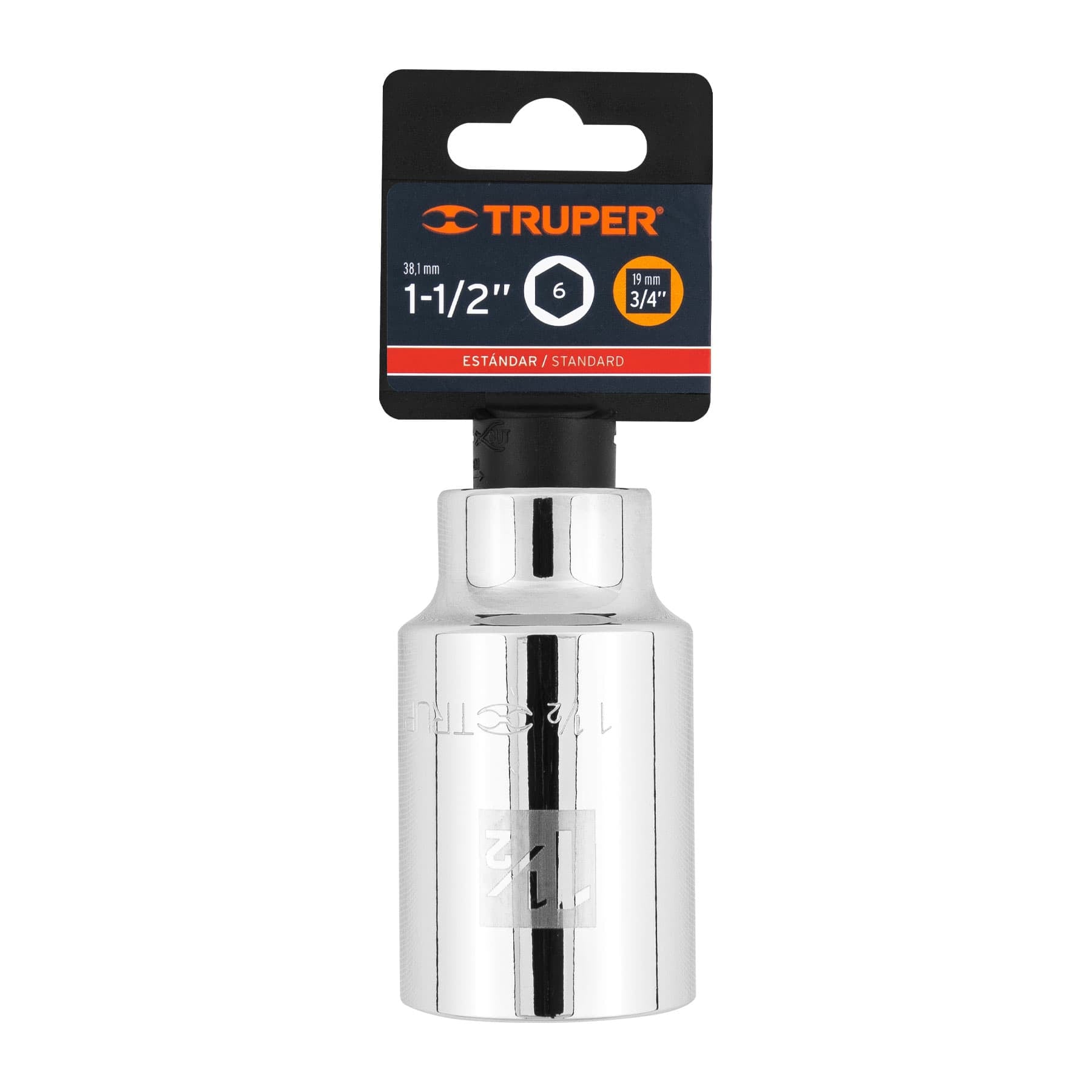Dado de 6 puntas, largo, cuadro 3/4" de 1-1/2"