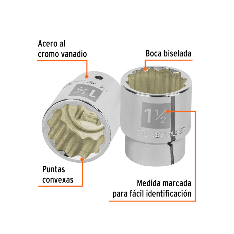 Dado de 12 puntas, cuadro 3/4" de 1-1/2"