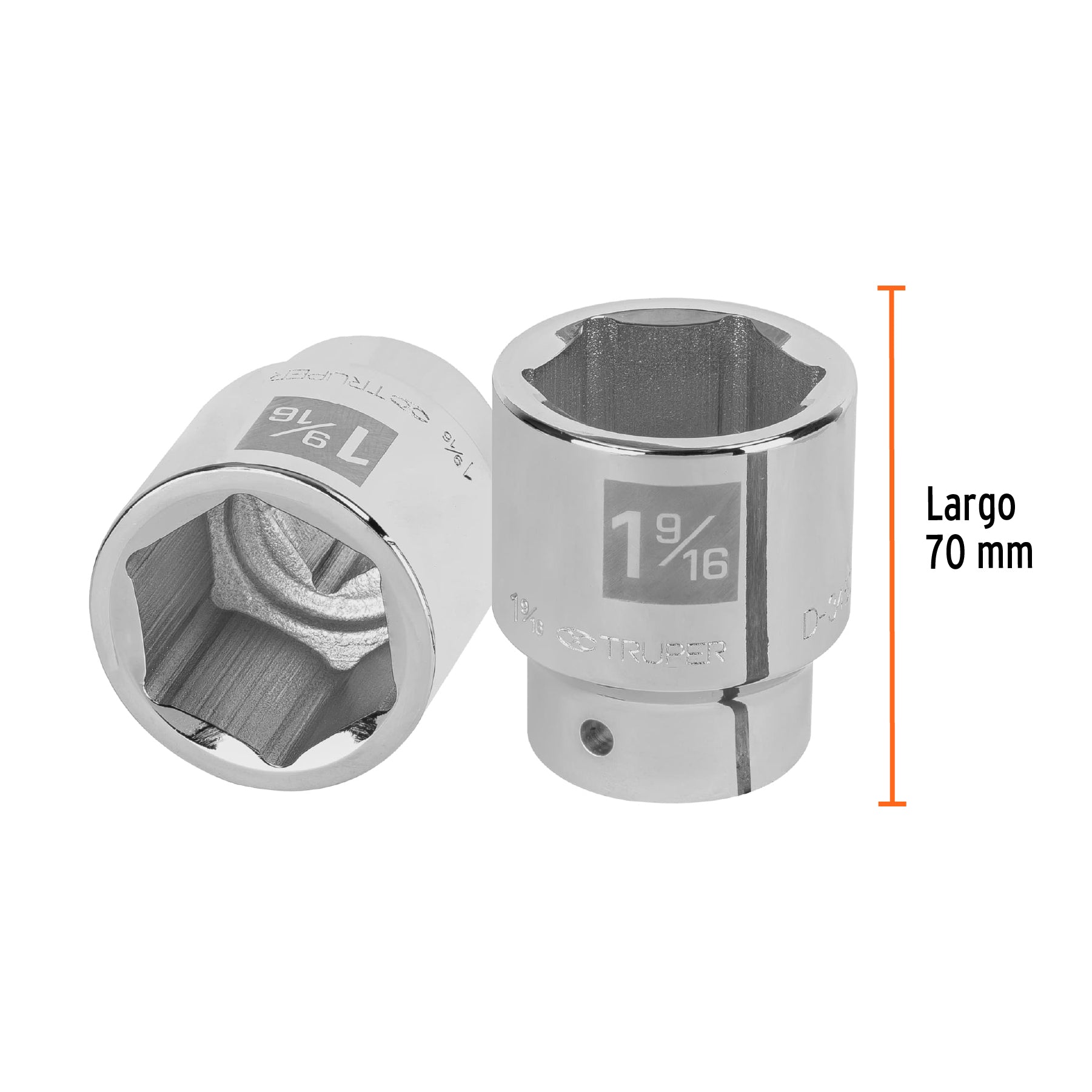 Dado de 6 puntas, cuadro 3/4" de 1-9/16"