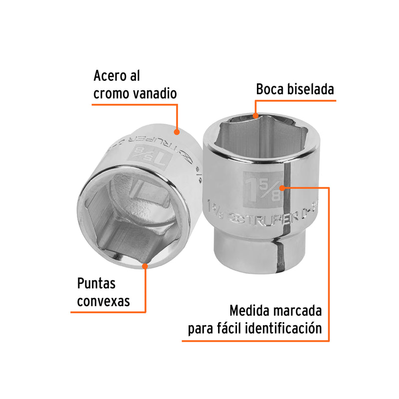 Dado de 6 puntas, cuadro 3/4" de 1-5/8"