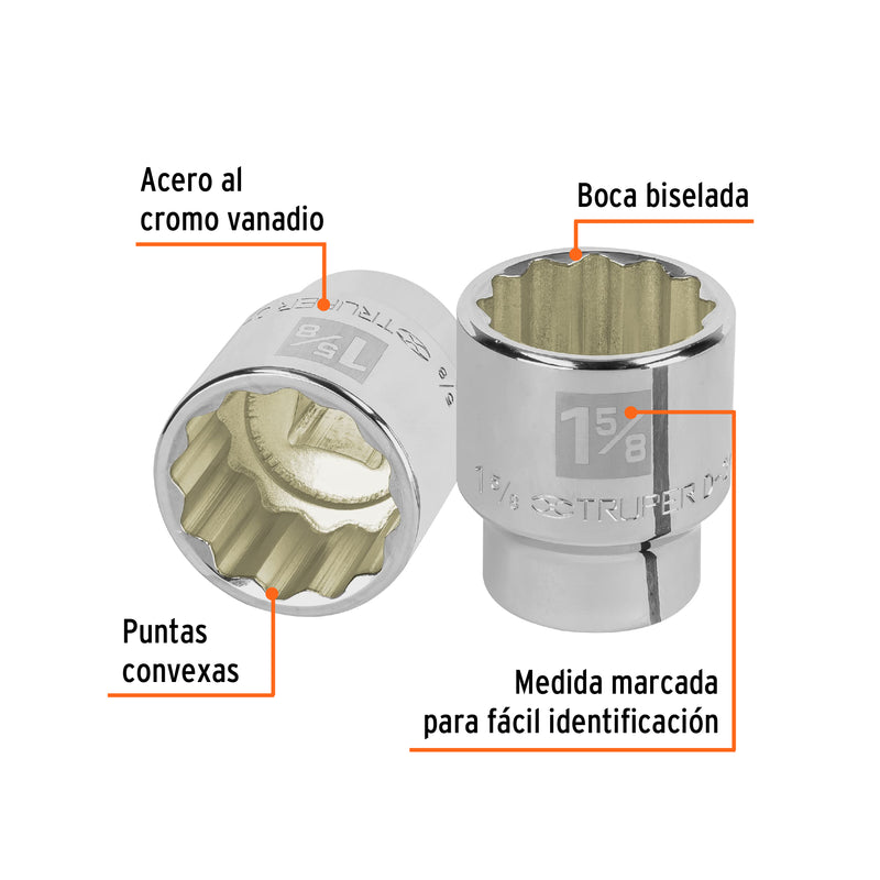 Dado de 12 puntas, cuadro 3/4" de 1-5/8"