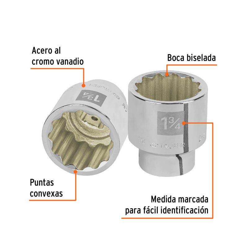 Dado de 12 puntas, cuadro 3/4" de 1-3/4"