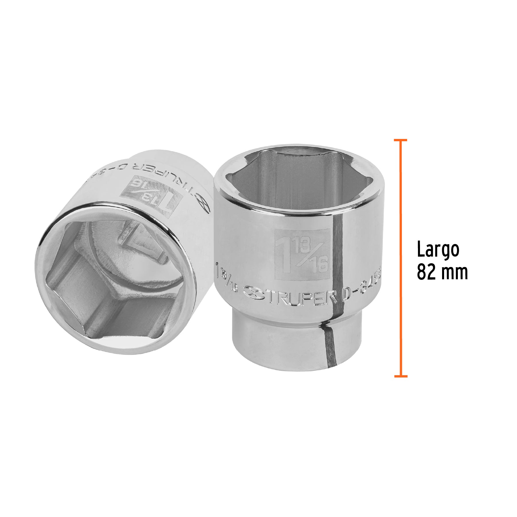 Dado de 6 puntas, cuadro 3/4" de 1-13/16"