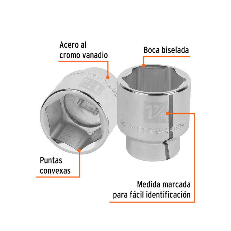Dado de 6 puntas, cuadro 3/4" de 1-7/8"