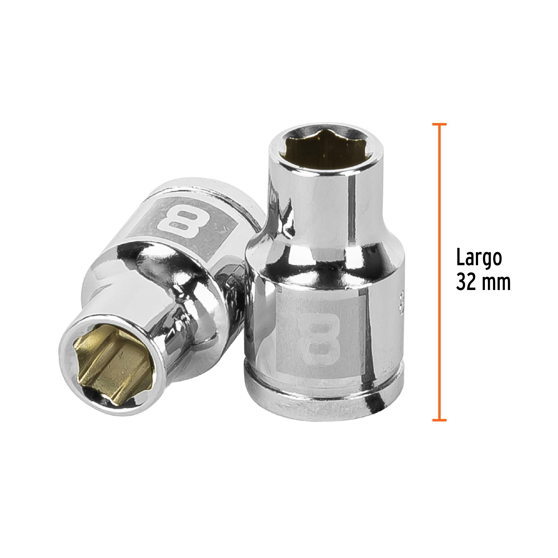 Dado de 6 puntas, cuadro 3/8", de 8mm