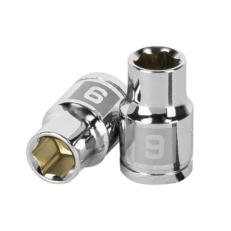 Dado de 6 puntas, cuadro 3/8", de 9mm