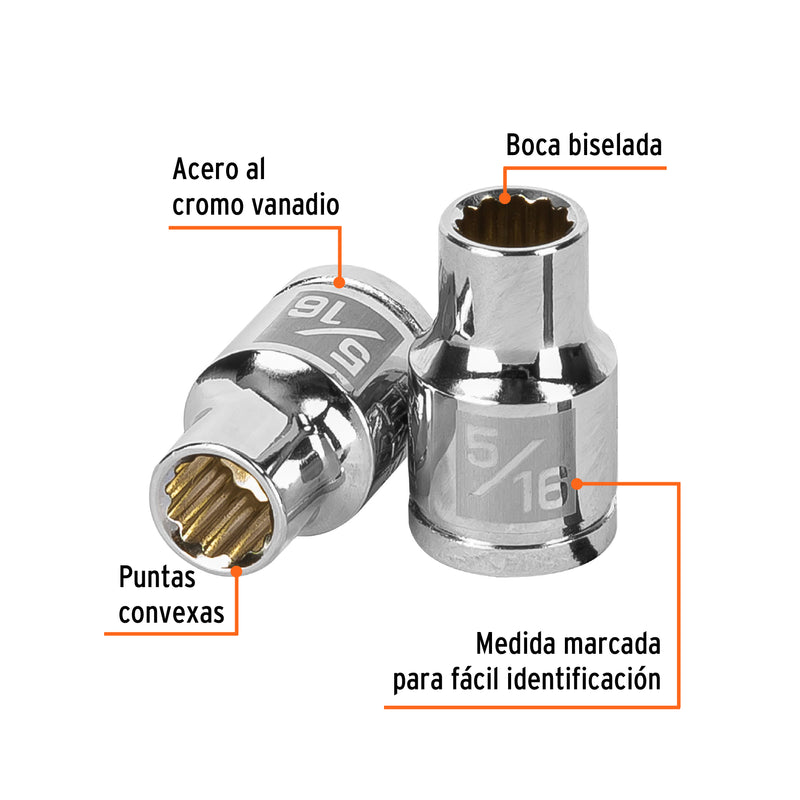 Dado de 12 puntas, cuadro 3/8" de 5/16"