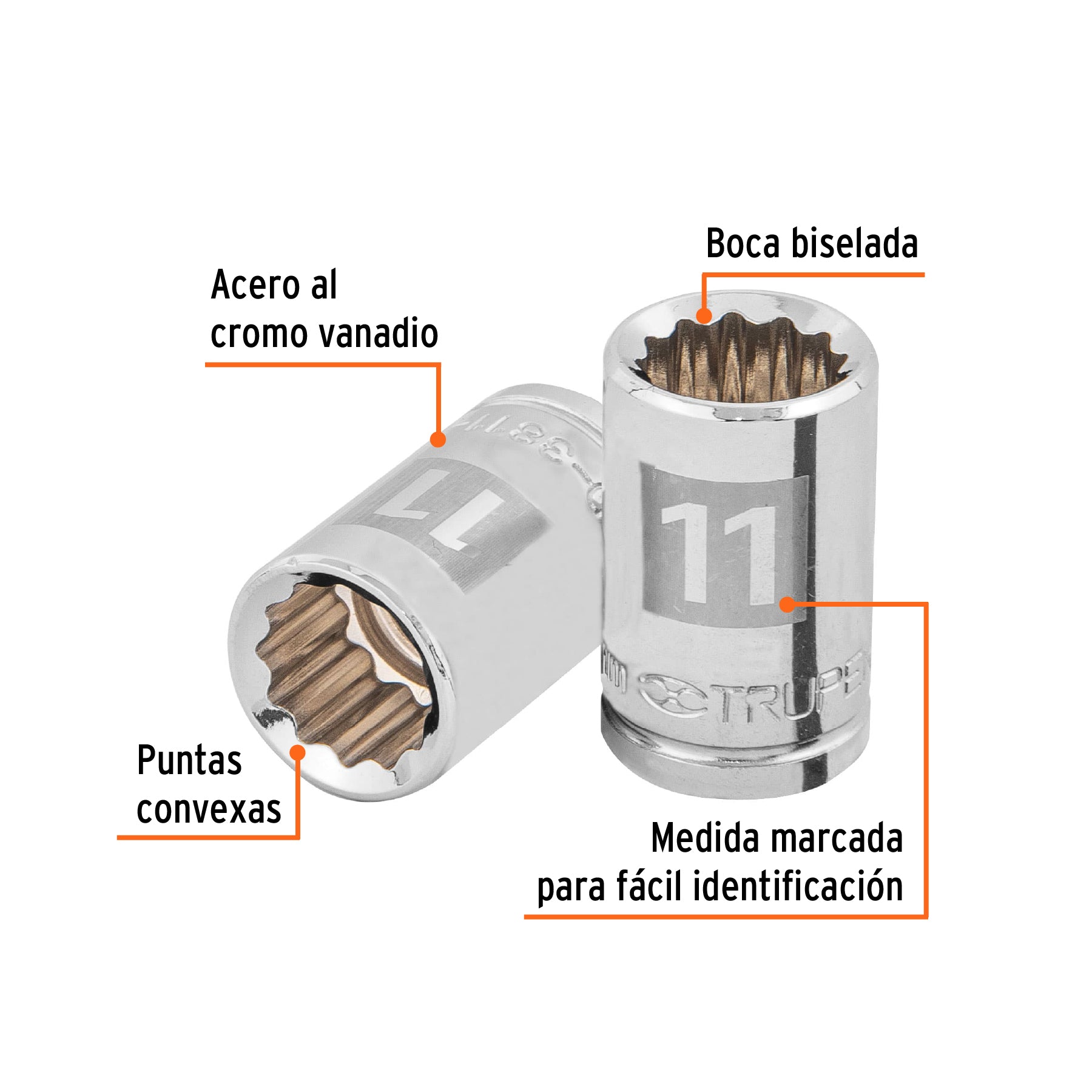 Dado de 12 puntas, cuadro 3/8" de 11mm