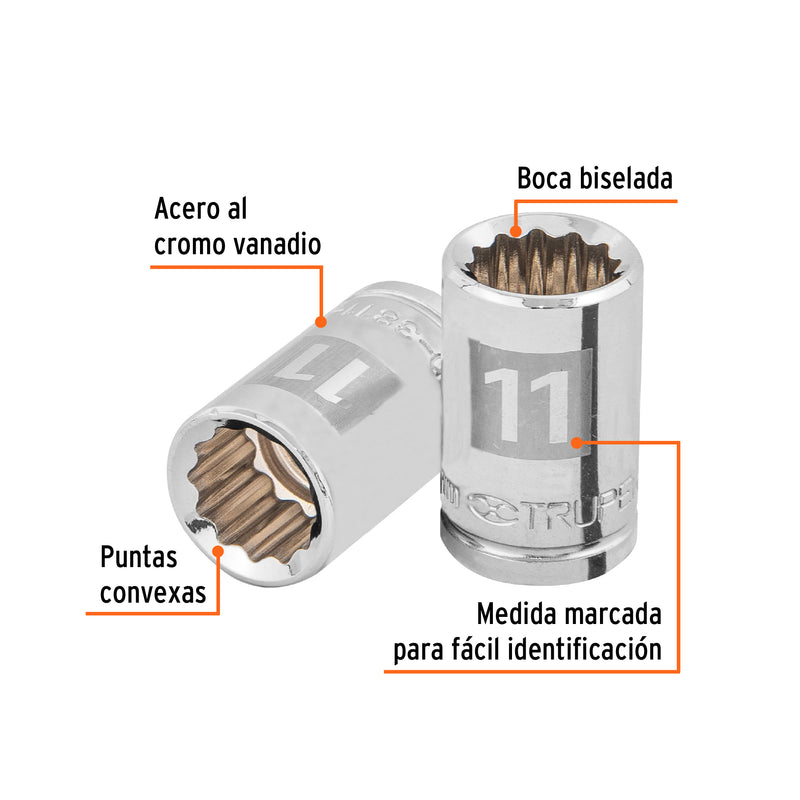 Dado de 12 puntas, cuadro 3/8" de 11mm