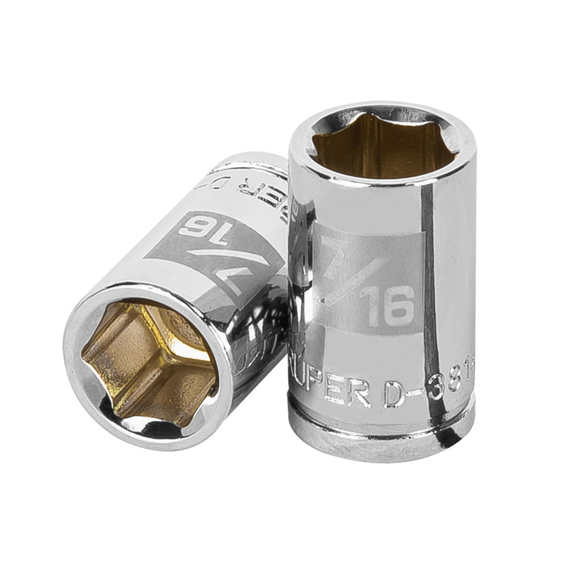 Dado de 6 puntas, cuadro 3/8", standard, de 7/16"