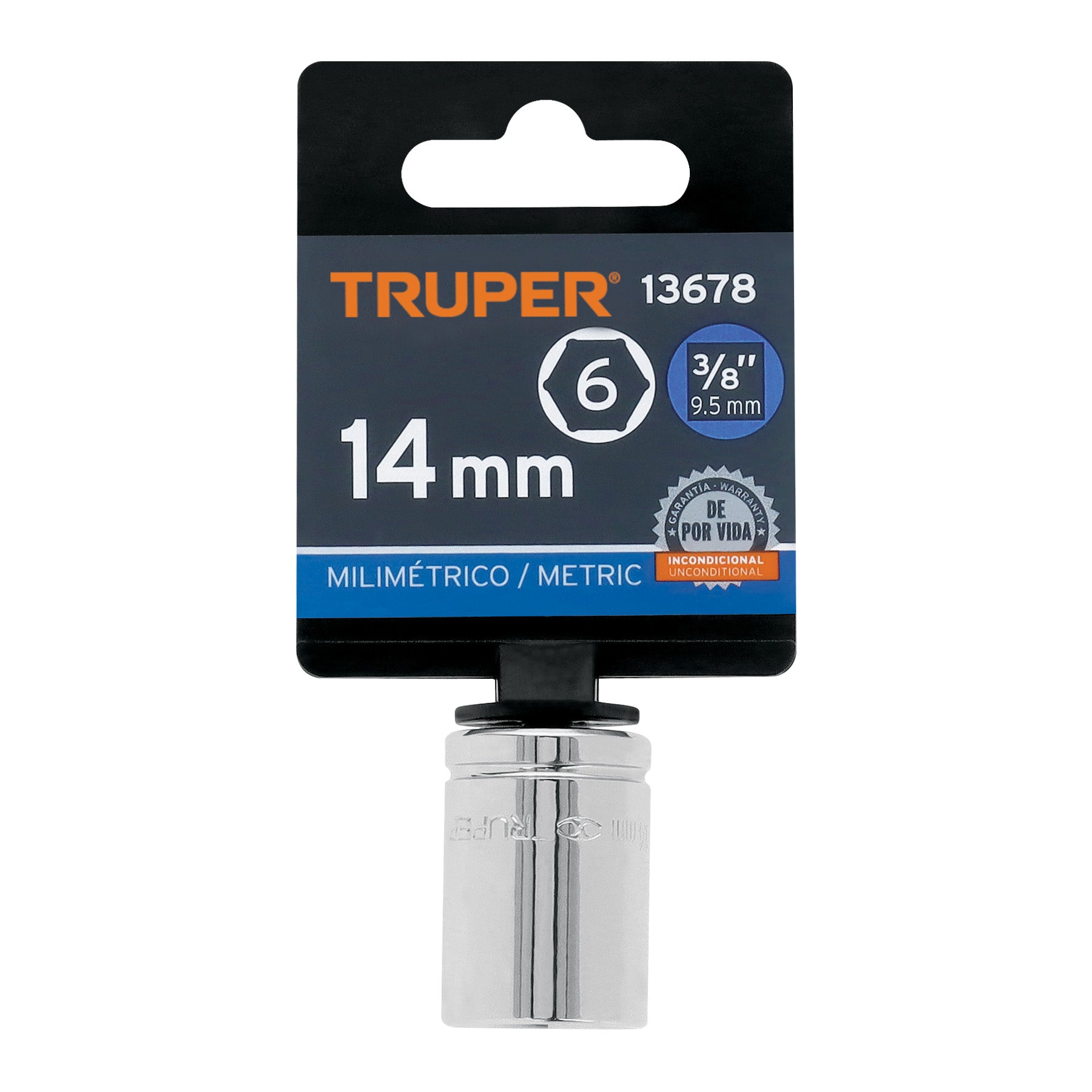 Dado de 6 puntas, cuadro 3/8", de 14mm
