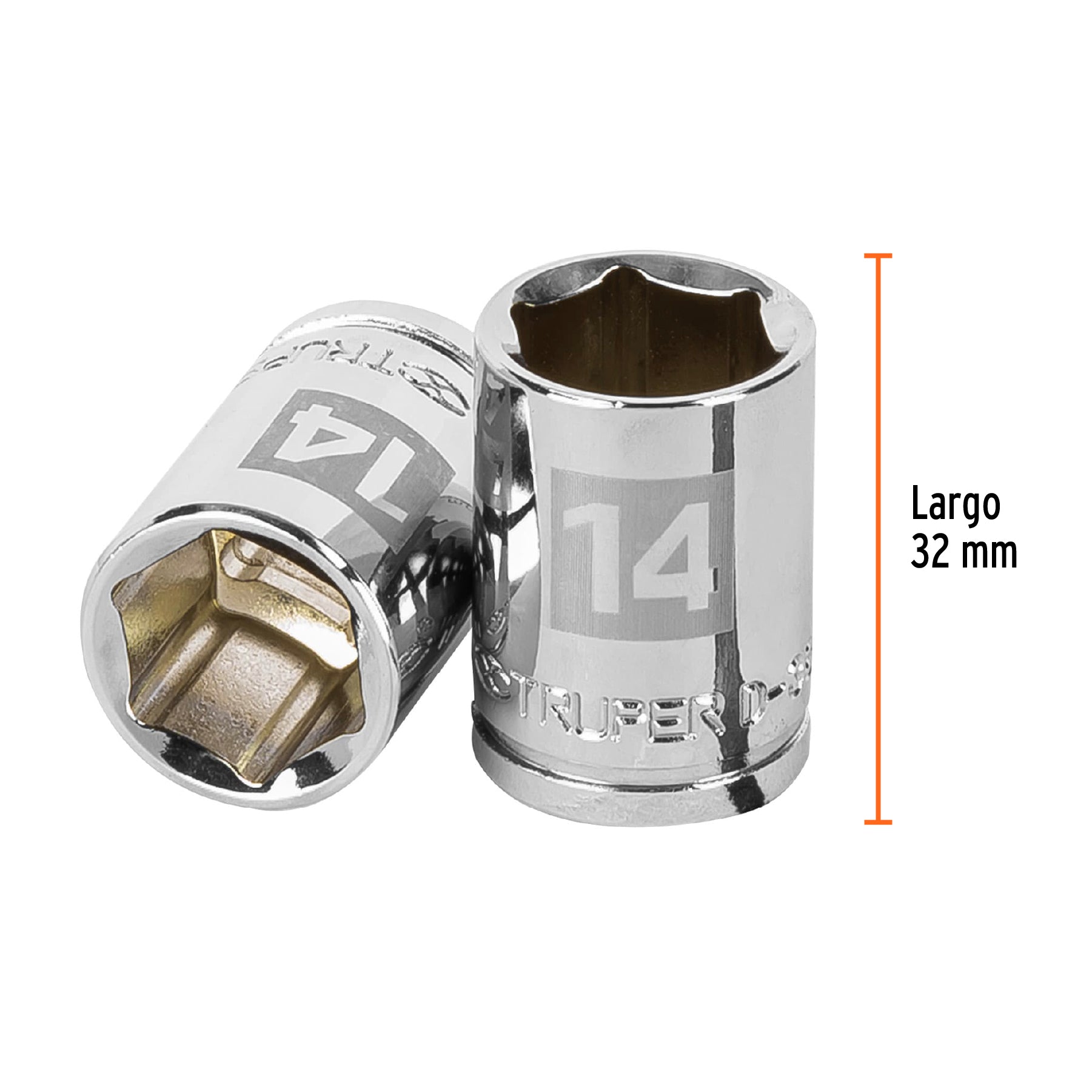 Dado de 6 puntas, cuadro 3/8", de 14mm