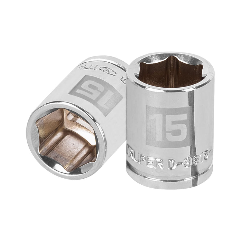 Dado de 6 puntas, cuadro 3/8", de 15mm