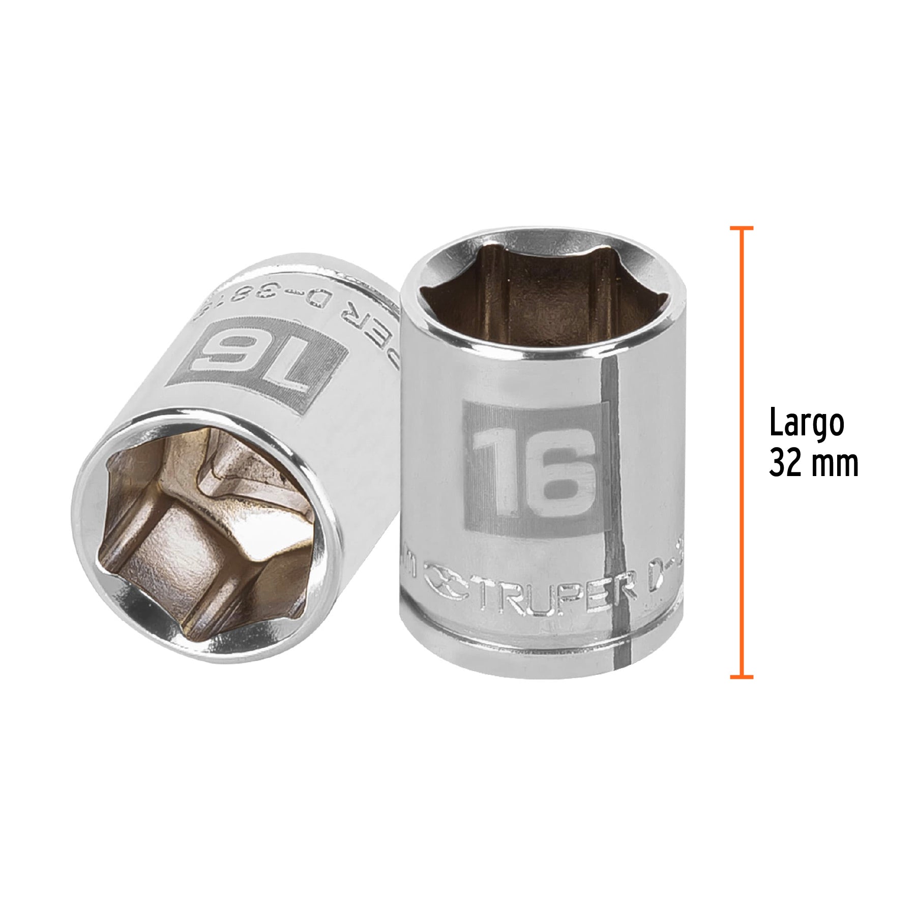 Dado de 6 puntas, cuadro 3/8", de 16mm
