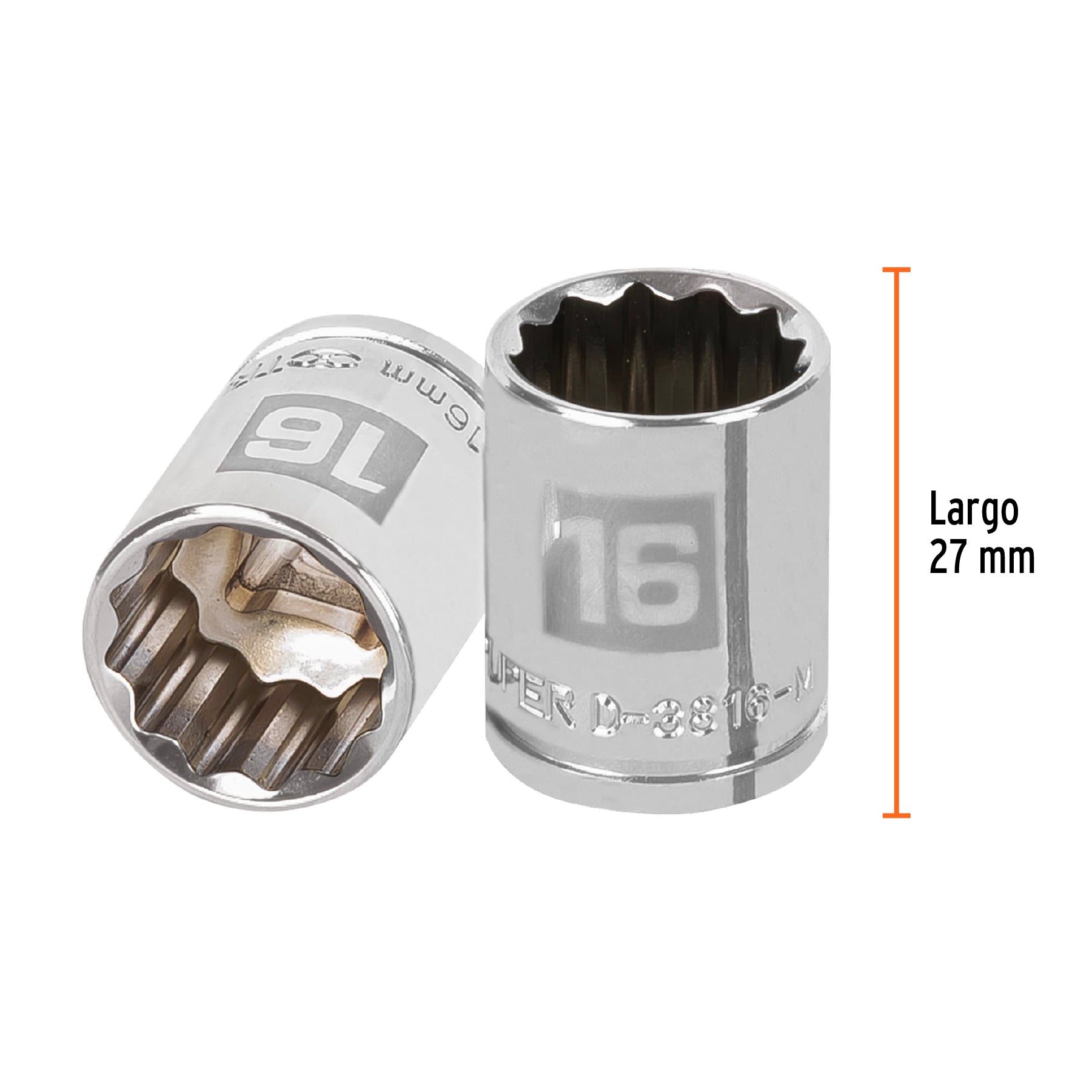Dado de 12 puntas, cuadro 3/8" de 16mm