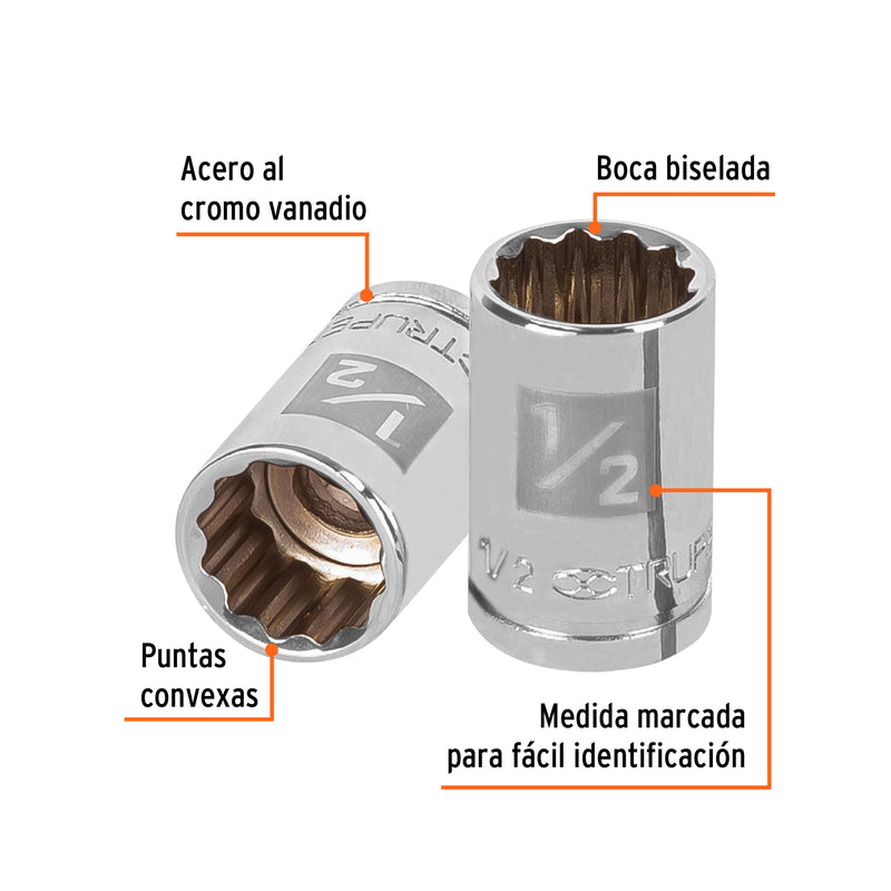 Dado de 12 puntas, cuadro 3/8" de 1/12"