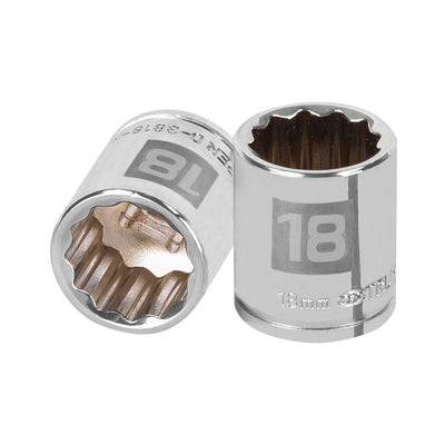 Dado de 12 puntas, cuadro 3/8" de 18mm