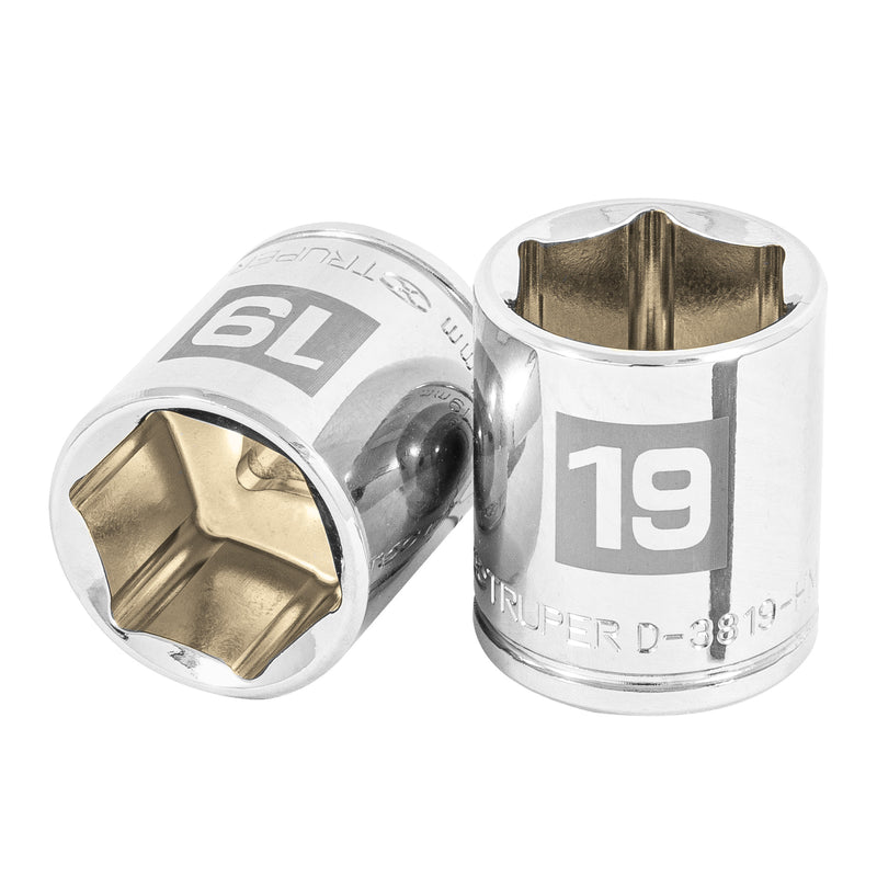 Dado de 6 puntas, cuadro 3/8", de 19mm