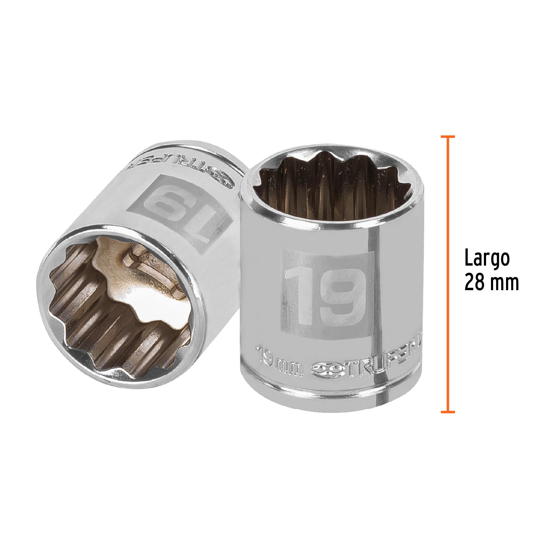 Dado de 12 puntas, cuadro 3/8" de 19mm