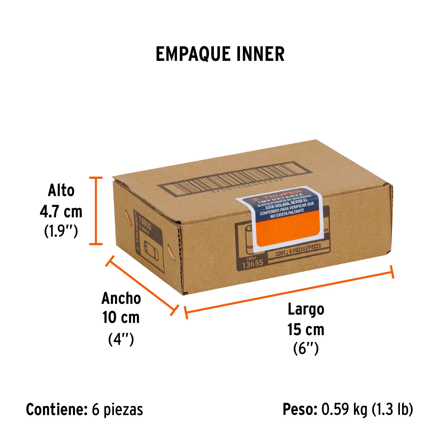Dado de 6 puntas de 5/8" para bujías, cuadro 3/8"