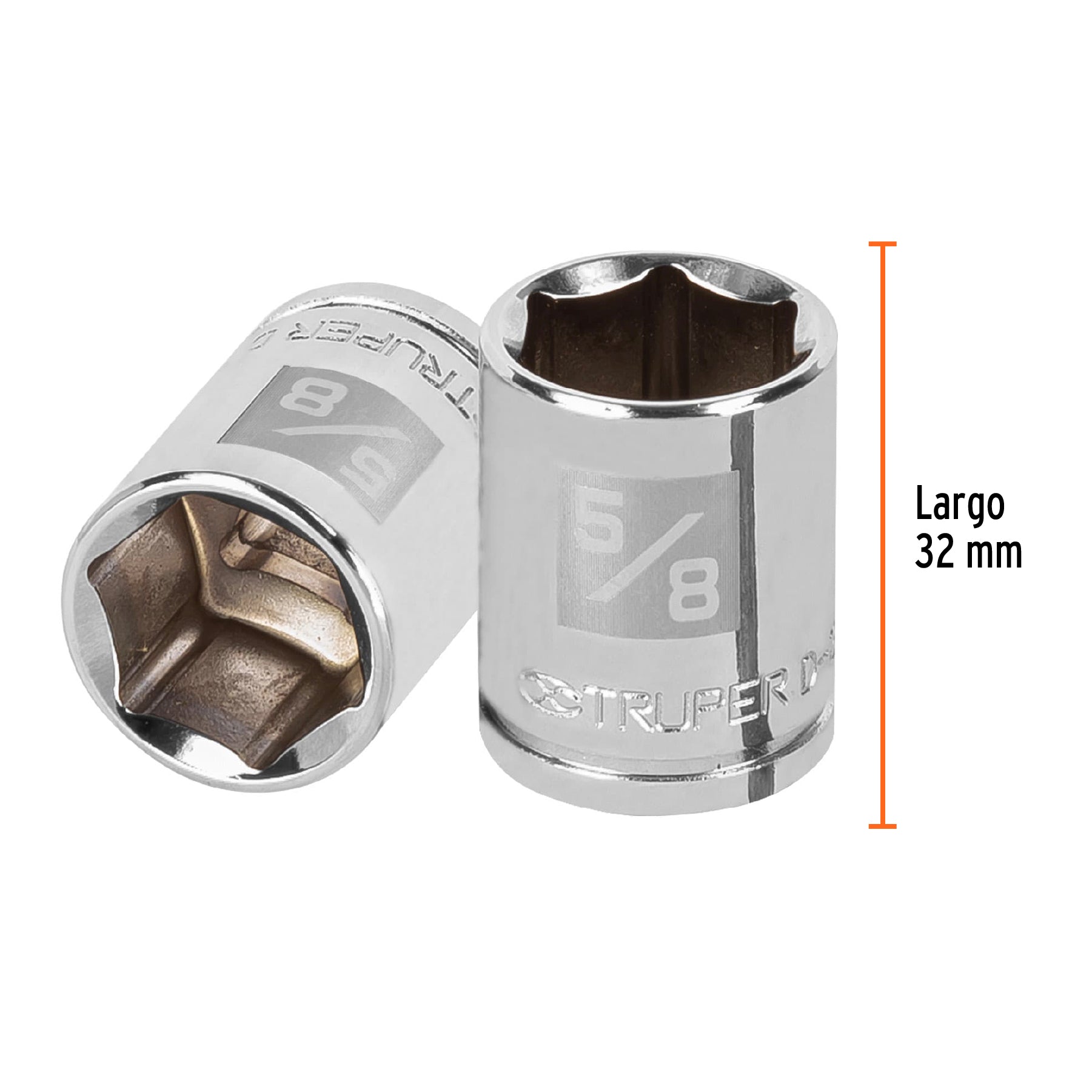 Dado de 6 puntas, cuadro 3/8" de 5/8"