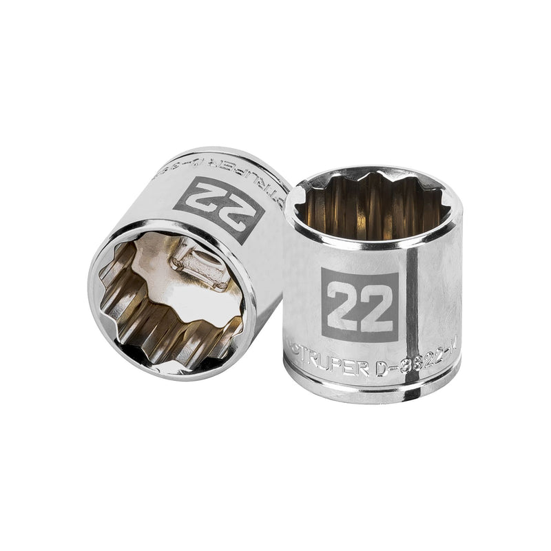 Dado de 12 puntas, cuadro 3/8" de 22mm