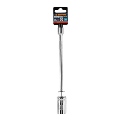 Dado bujías 13/16" articulado con extensión 10", cuadro 3/8"