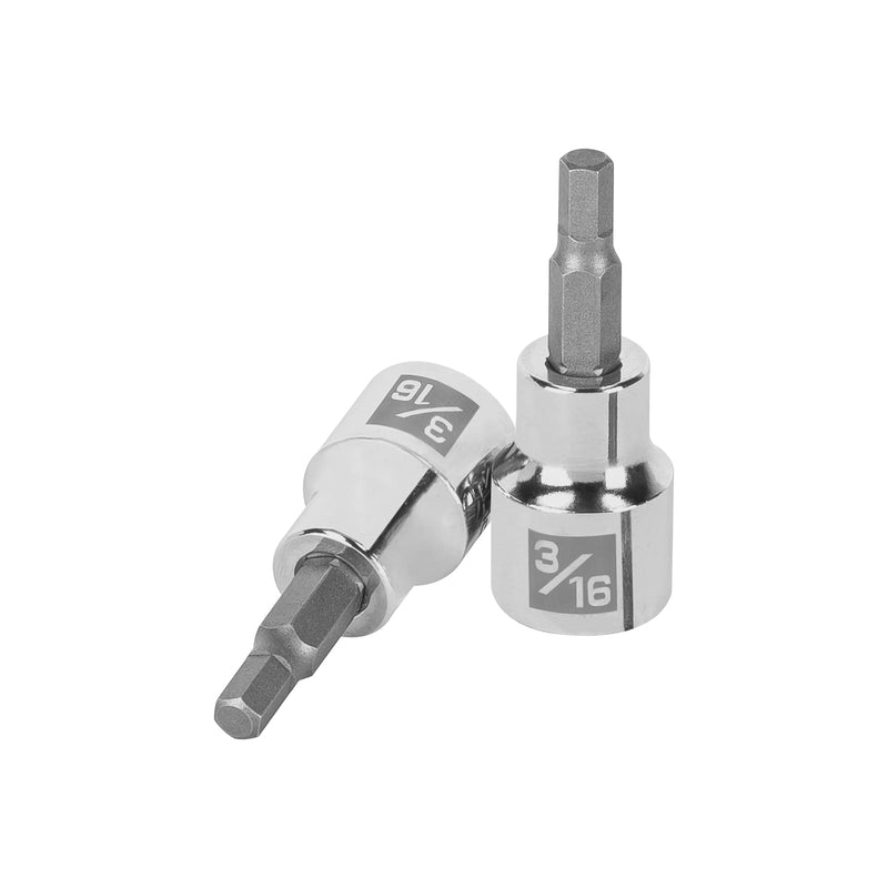 Dados de punta hexagonal, cuadro 3/8" de 3/16"