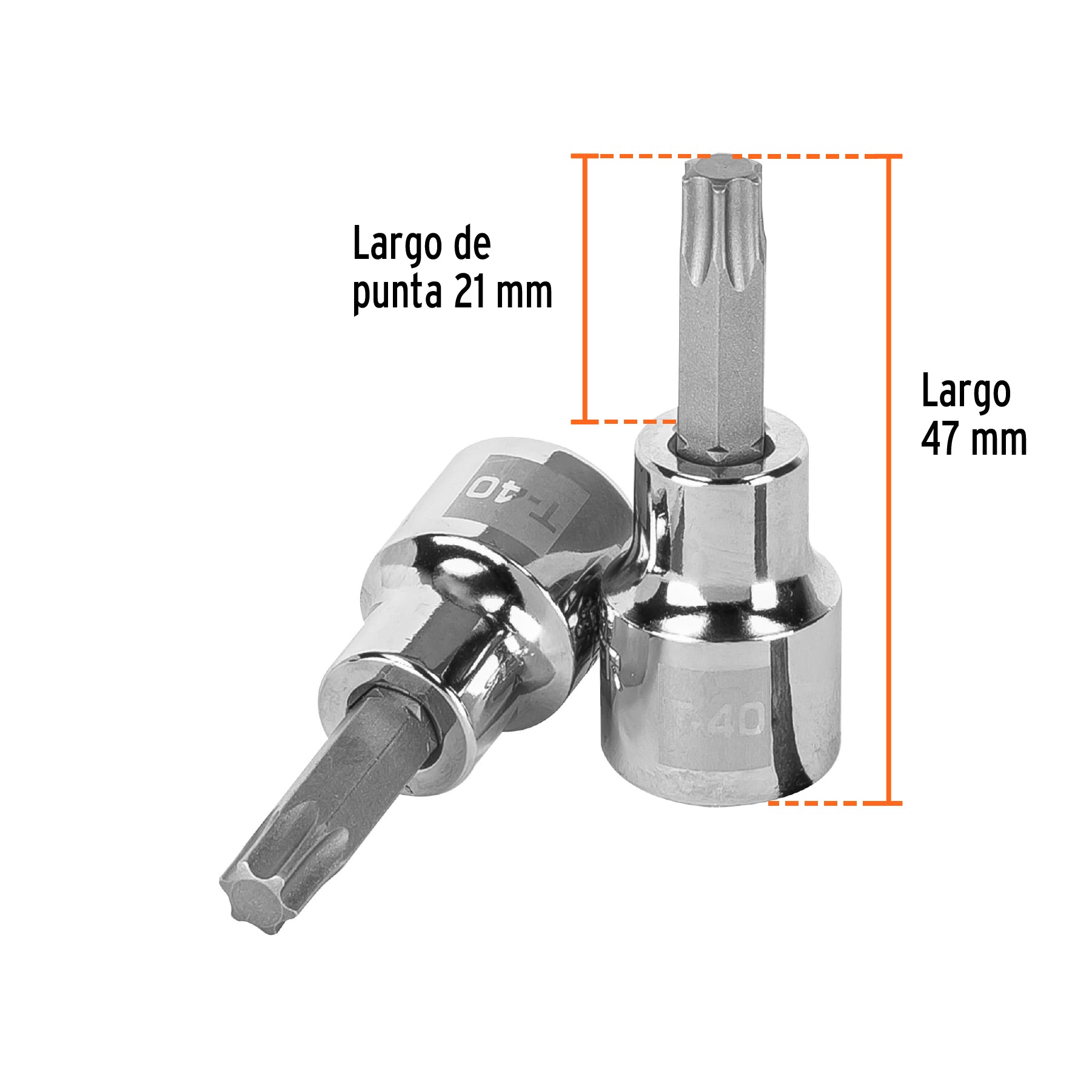 Dados punta torx, cuadro 3/8", t-40