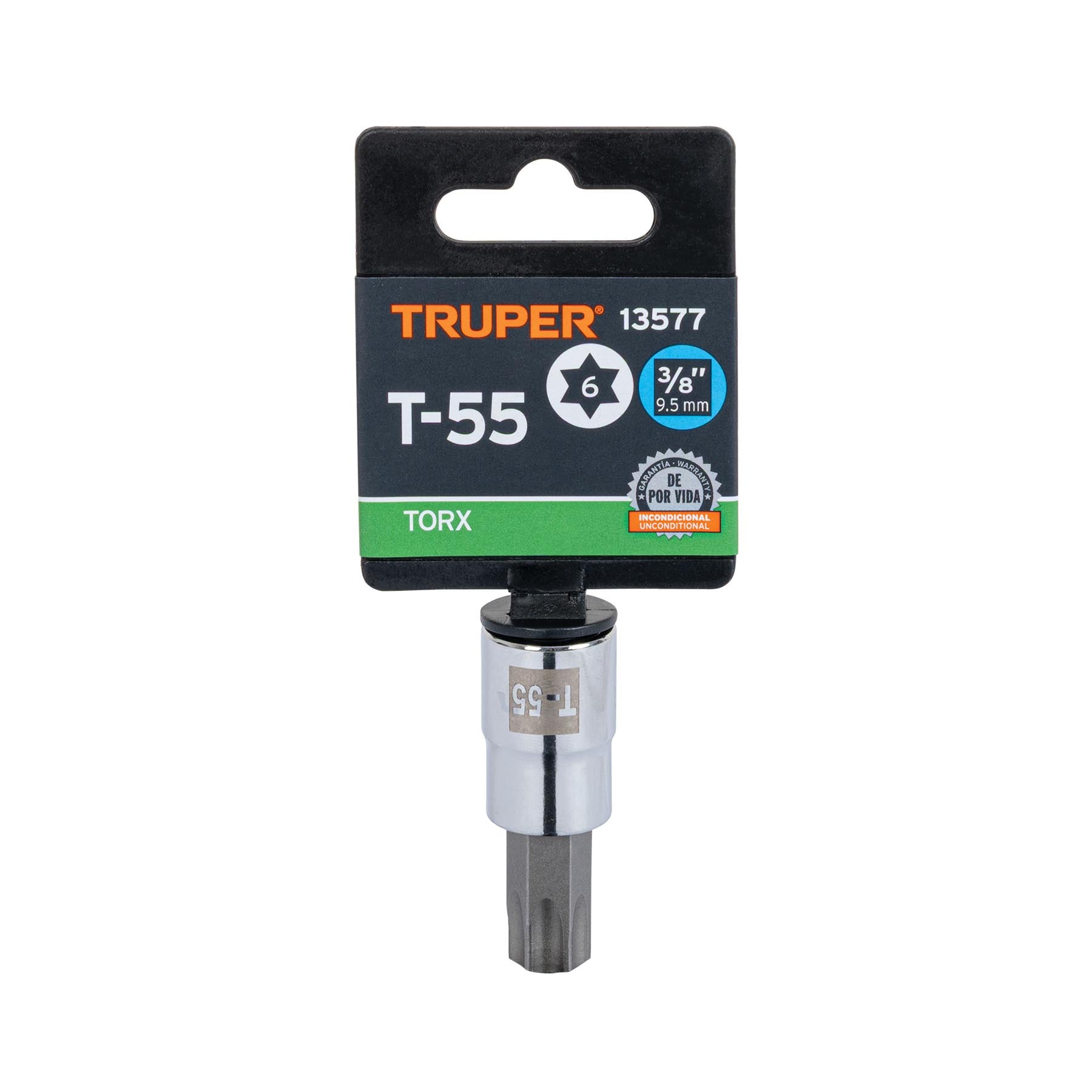 Dados punta torx, cuadro 3/8", t-55