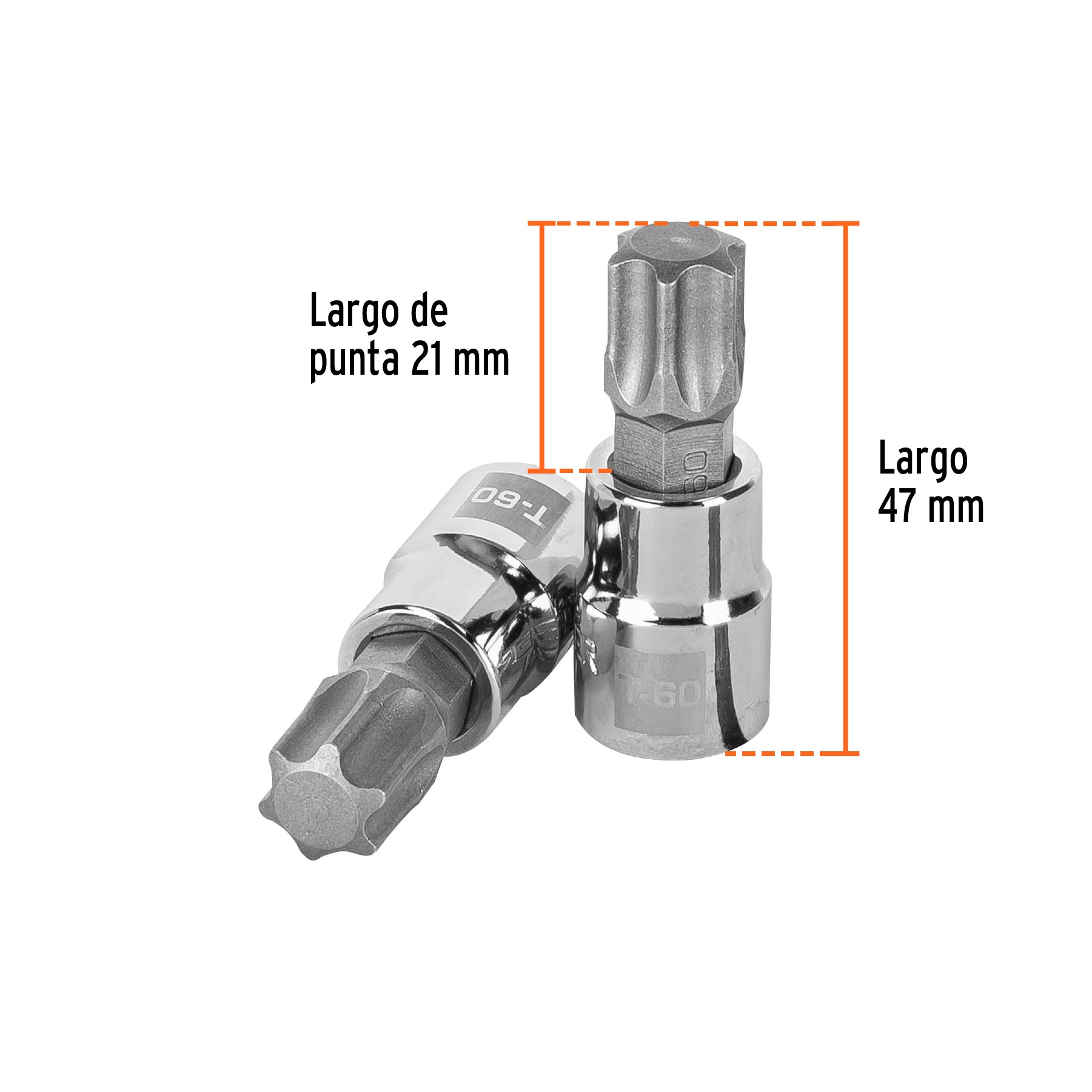 Dados punta torx, cuadro 3/8", t-60