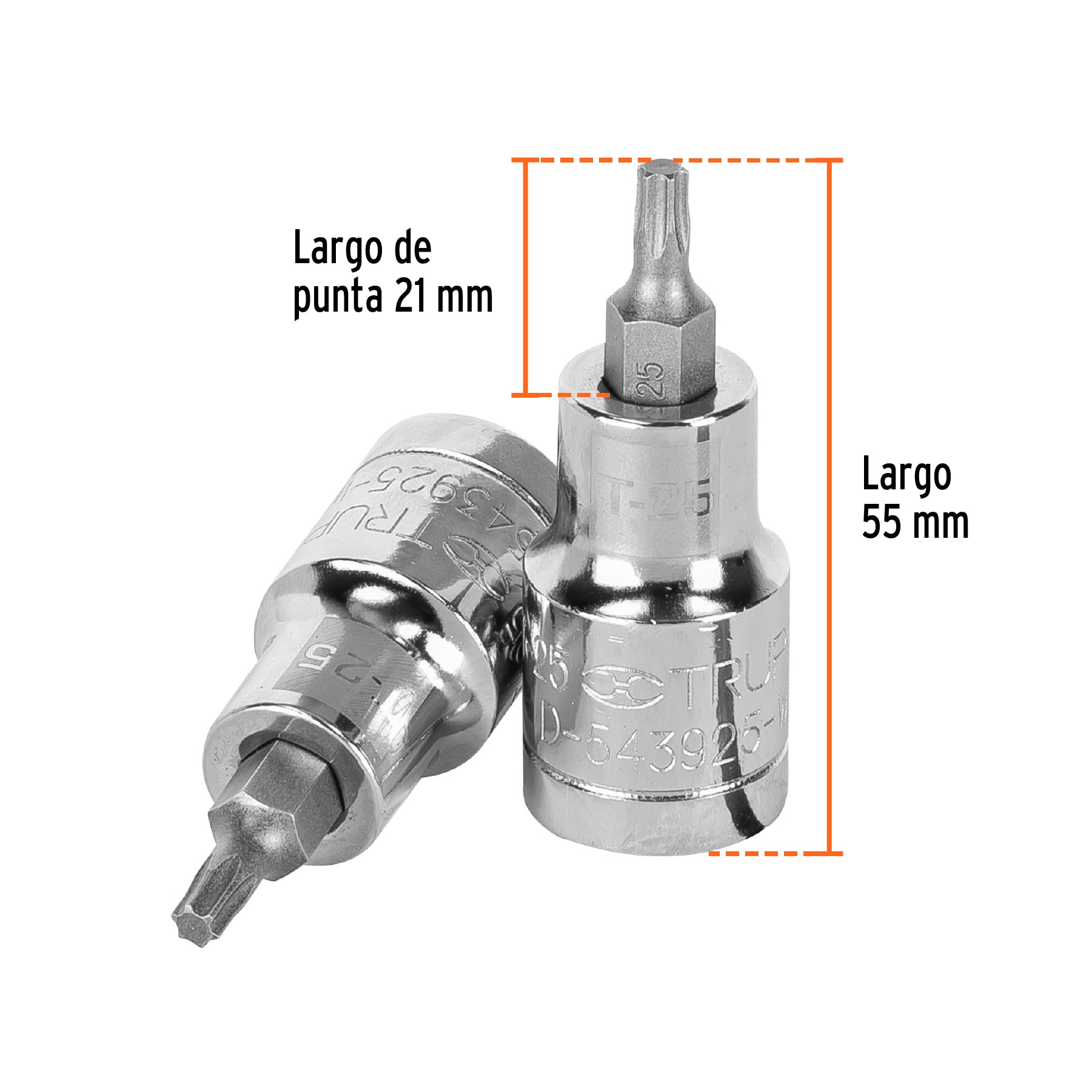Dado punta torx, cuadro 1/2", t-25