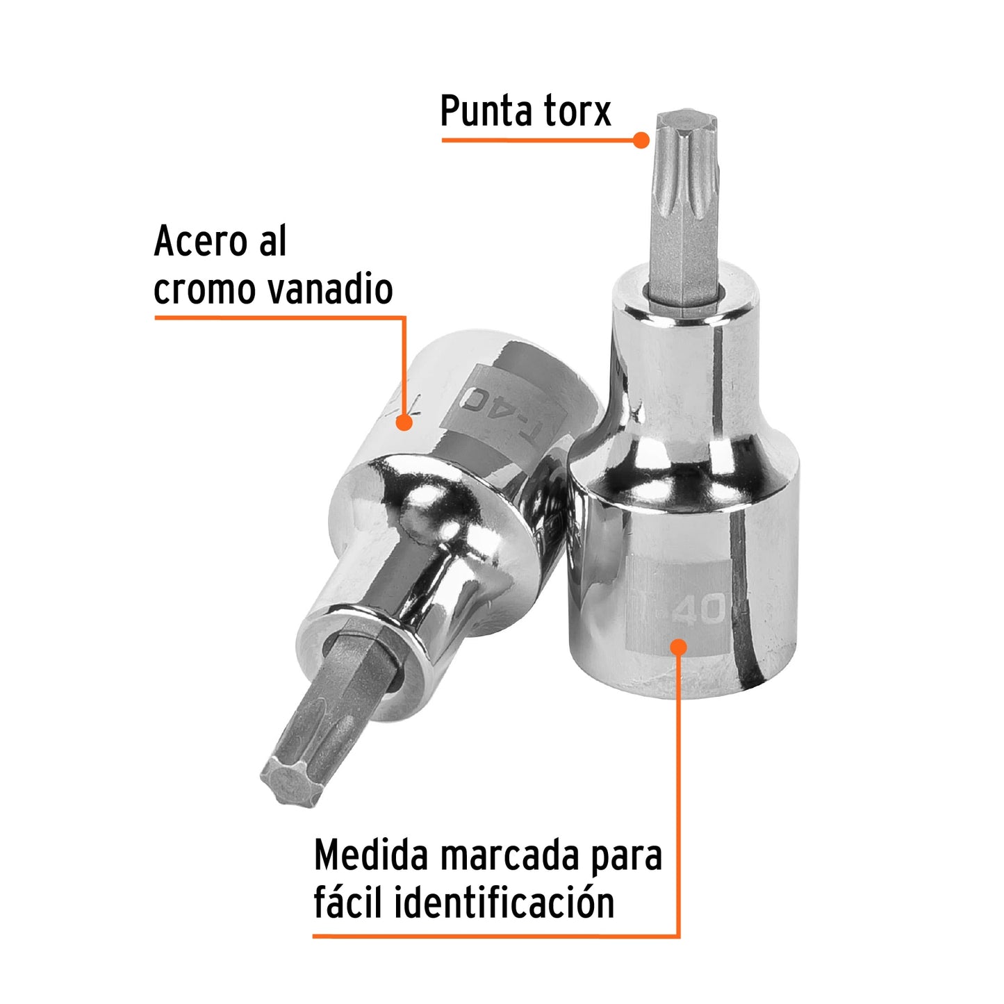 Dado punta torx, cuadro 1/2", t-40
