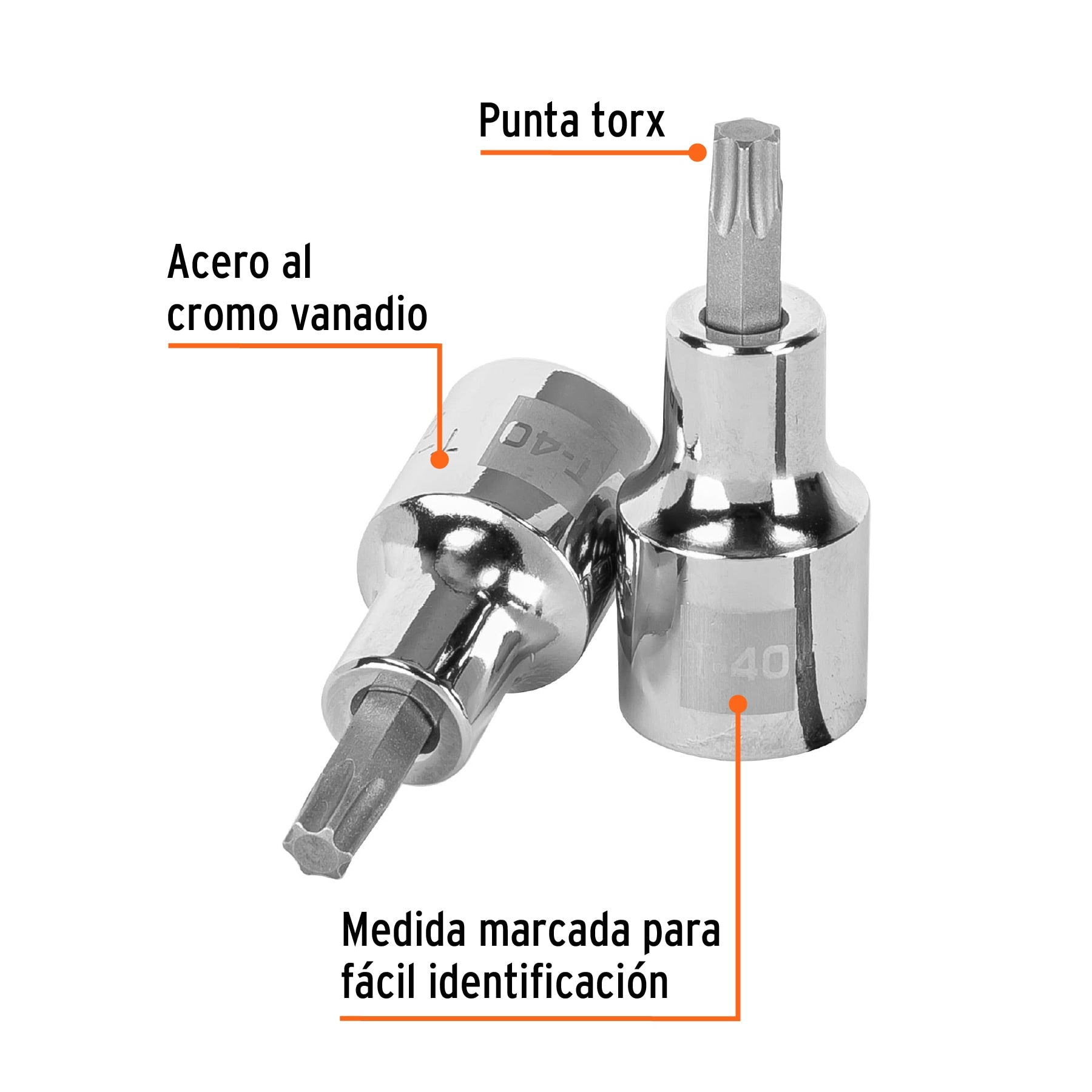 Dado punta torx, cuadro 1/2", t-40