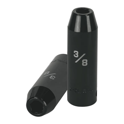 Dado de de impacto, largo, 6 puntas, cuadro 1/2" de 3/8"