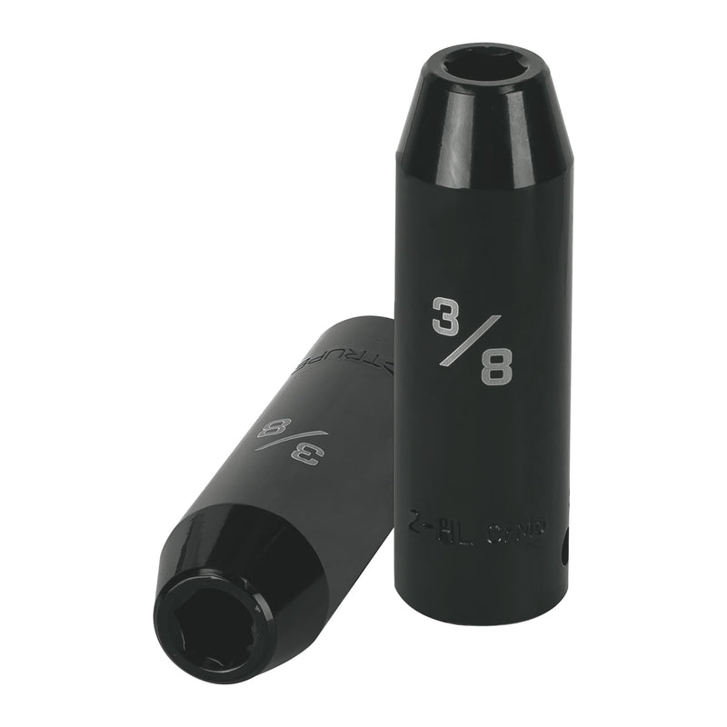 Dado de de impacto, largo, 6 puntas, cuadro 1/2" de 3/8"