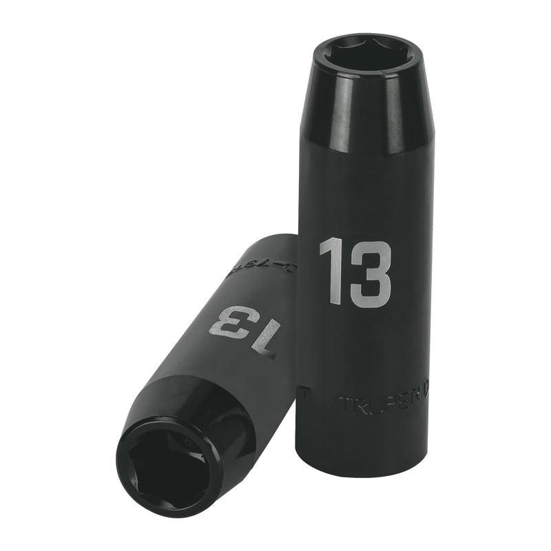 Dado de impacto, largo, 6 puntas, cuadro 1/2" de 13mm