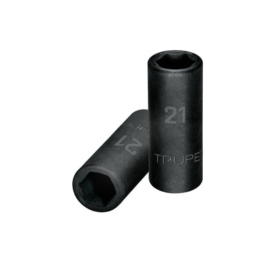 Dado de impacto, largo, 6 puntas, cuadro 1/2" de 21mm