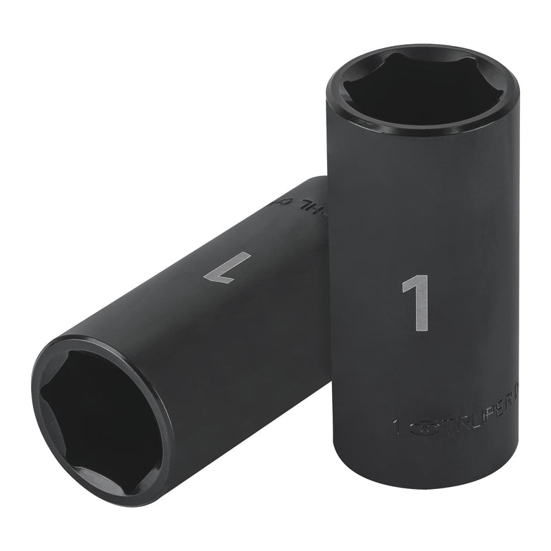 Dado de impacto, largo, 6 puntas, cuadro 1/2" de 1"