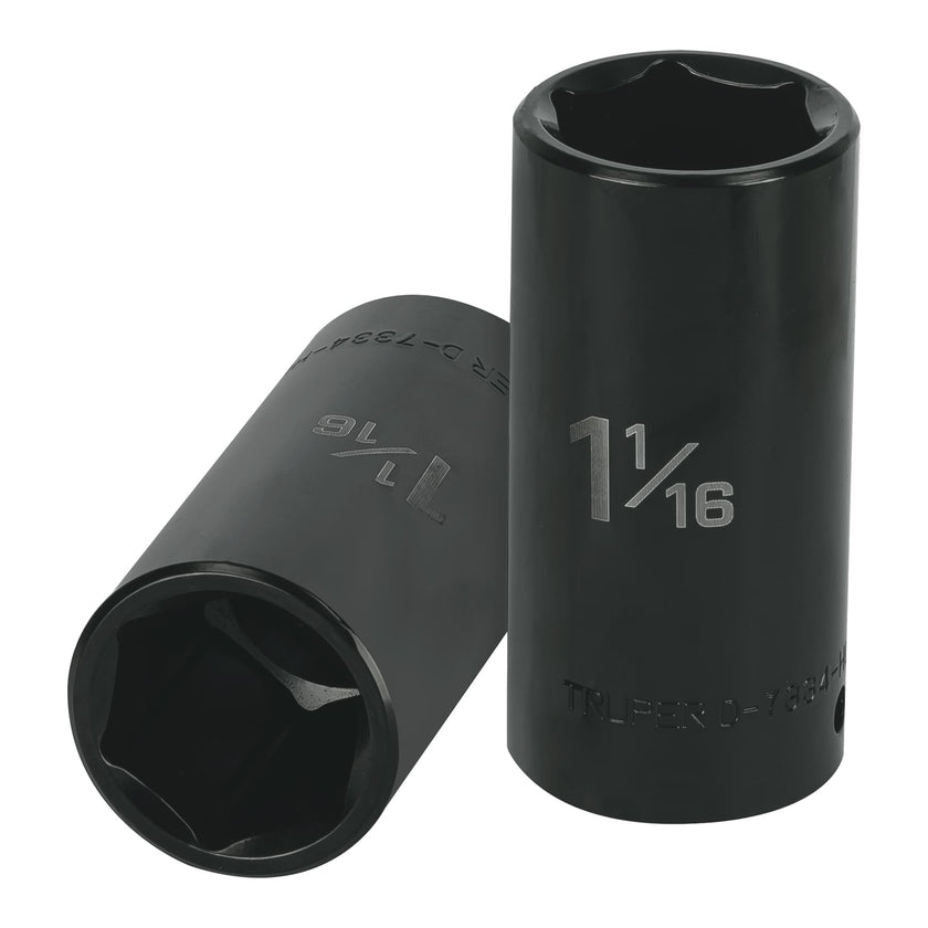 Dado de impacto, 6 puntas, cuadro 1/2" de 1-1/16"..