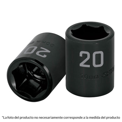 Dado de impacto, 6 puntas, cuadro 1/2" de 12mm