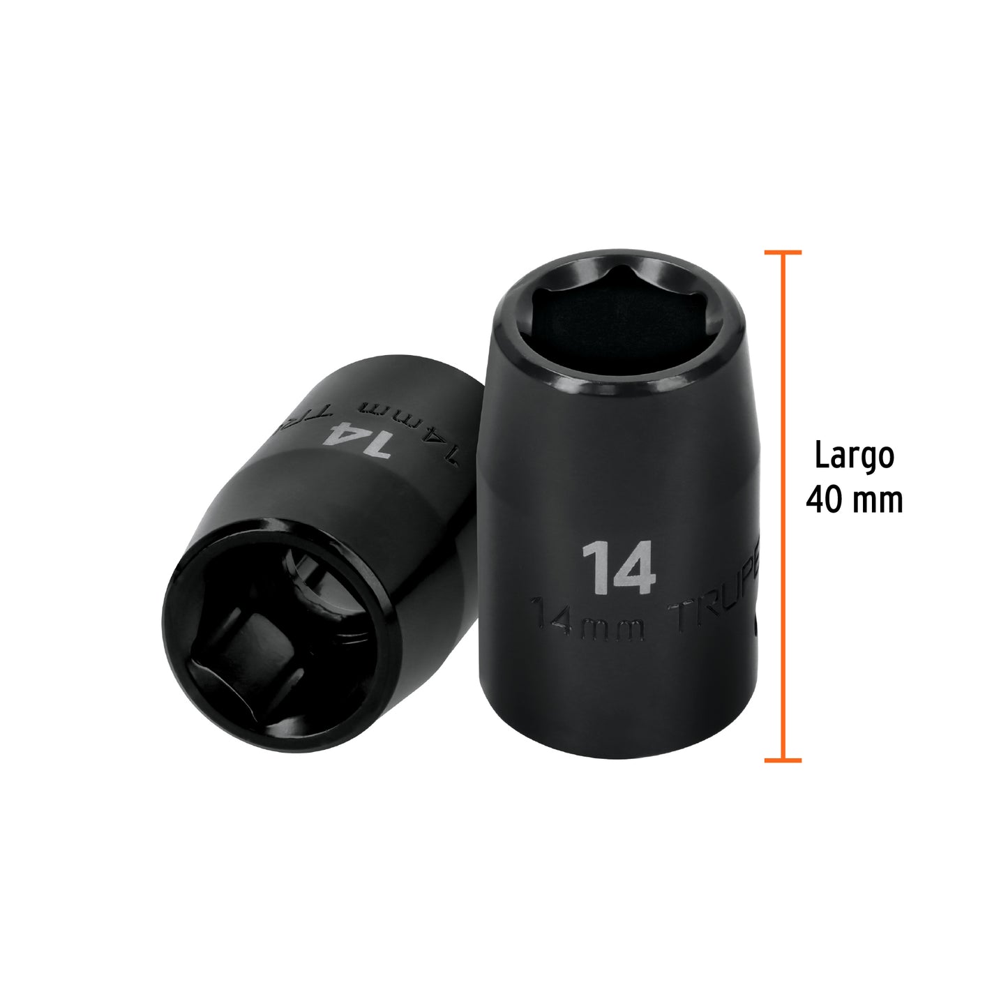 Dado de impacto, 6 puntas, cuadro 1/2" de 14mm
