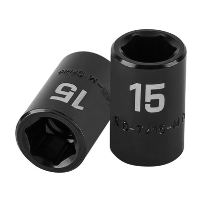 Dado de impacto, 6 puntas, cuadro 1/2" de 15mm