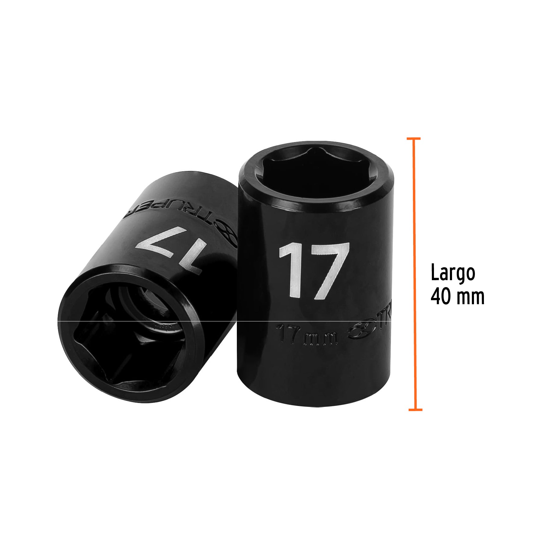 Dado de impacto, 6 puntas, cuadro 1/2" de 17mm