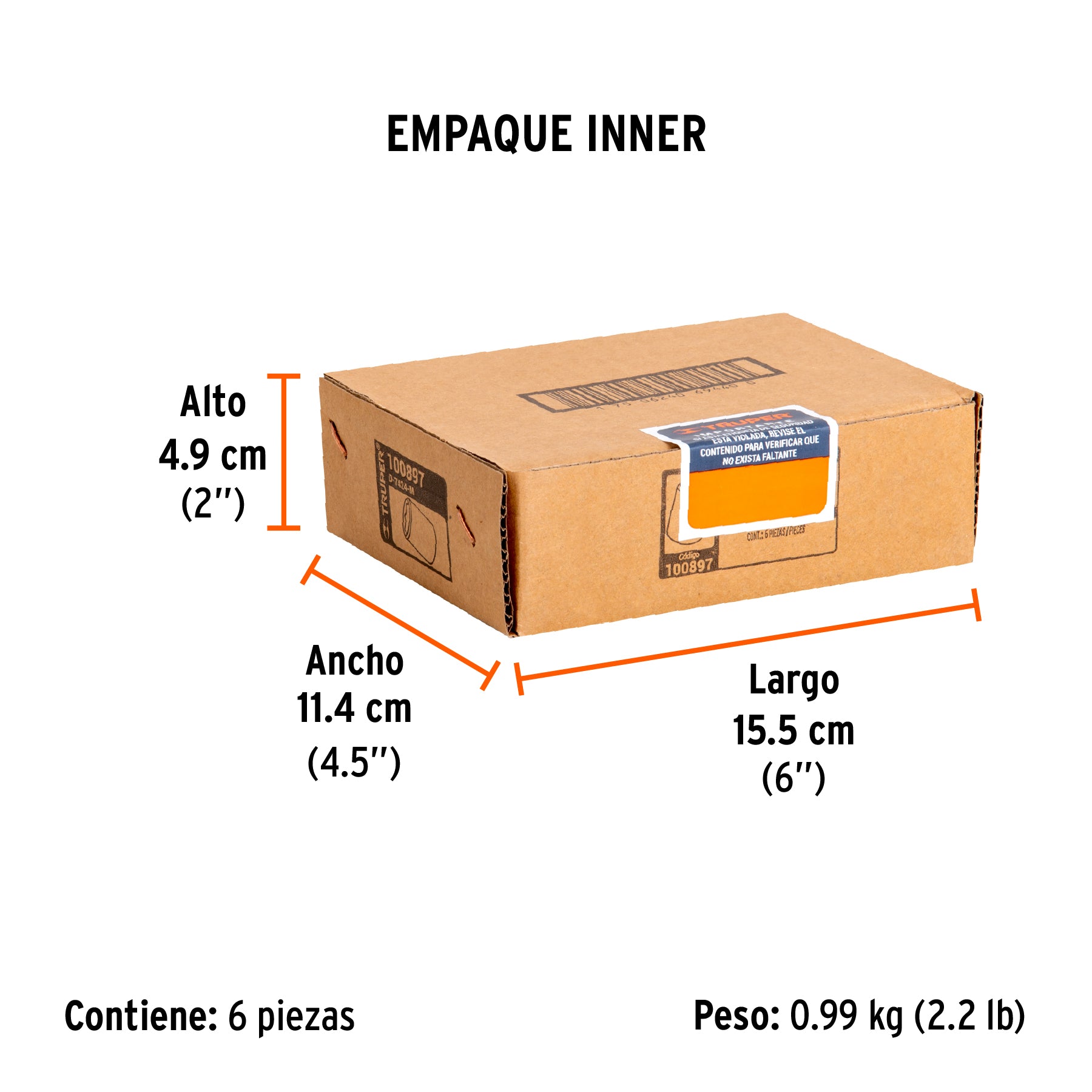 Dado de impacto de 24 mm, 6 puntas, cuadro 1/2', Truper