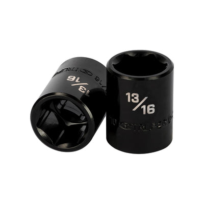 Dado de impacto, 6 puntas, cuadro 1/2" de 13/16"