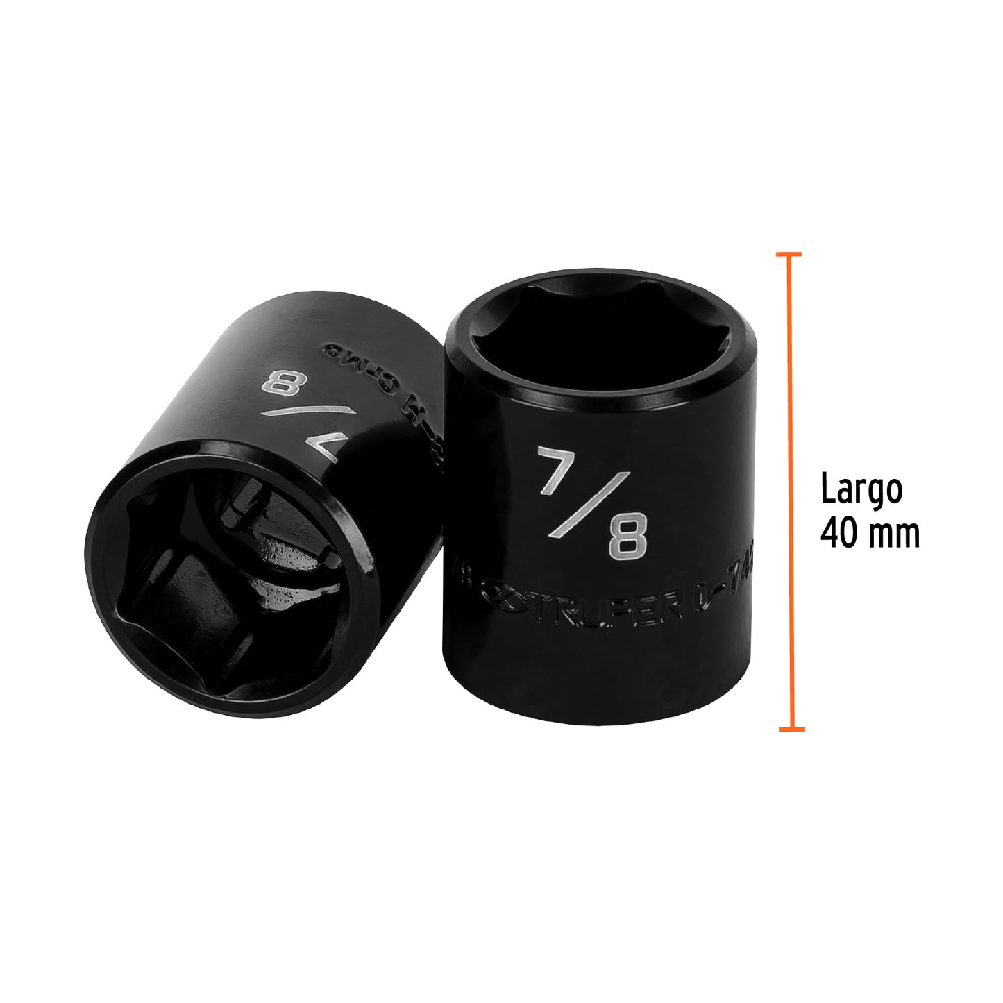 Dado de impacto, 6 puntas, cuadro 1/2" de 7/8"