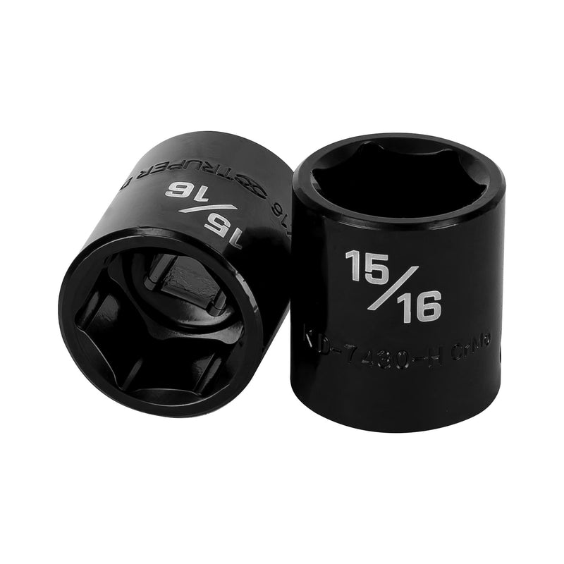 Dado de impacto, 6 puntas, cuadro 1/2" de 15/16"