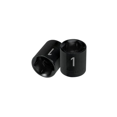Dado de impacto, 6 puntas, cuadro 1/2" de 1"