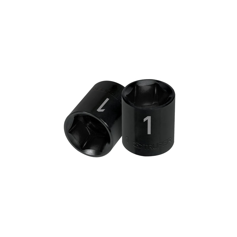 Dado de impacto, 6 puntas, cuadro 1/2" de 1"